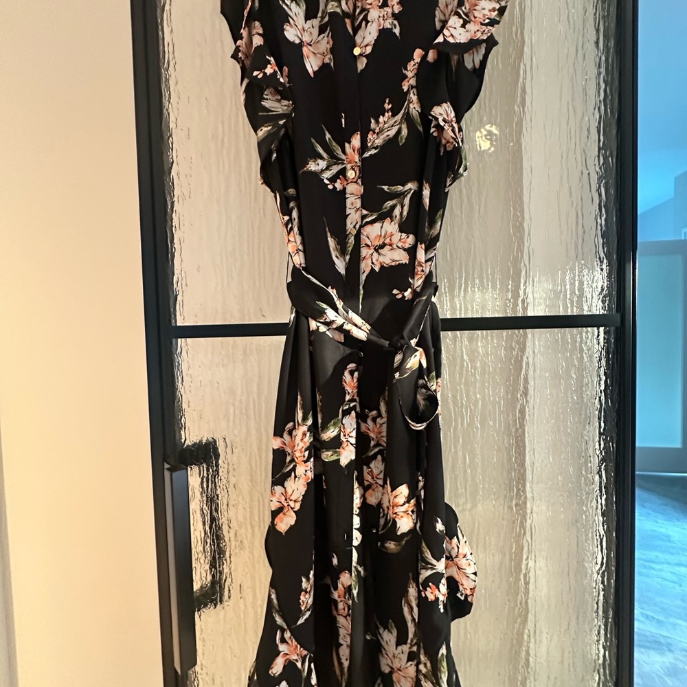 Ralph Lauren Black Floral Maxi Dress